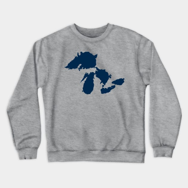 Coronelli Great Lakes Map 1694 Crewneck Sweatshirt by fortheloveofmaps